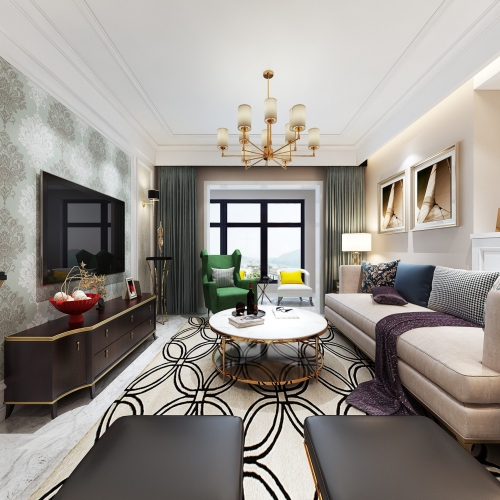 Modern A Living Room-ID:981301611