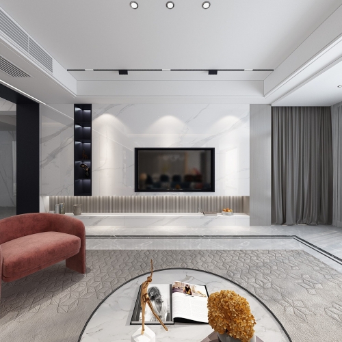Modern A Living Room-ID:876585524