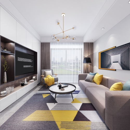 Modern A Living Room-ID:554164787