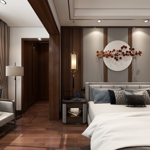 New Chinese Style Bedroom-ID:951586196