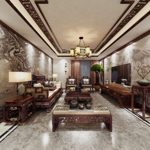 Chinese Style A Living Room-ID:159172459