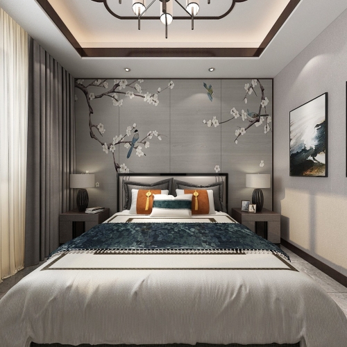 New Chinese Style Bedroom-ID:222268556