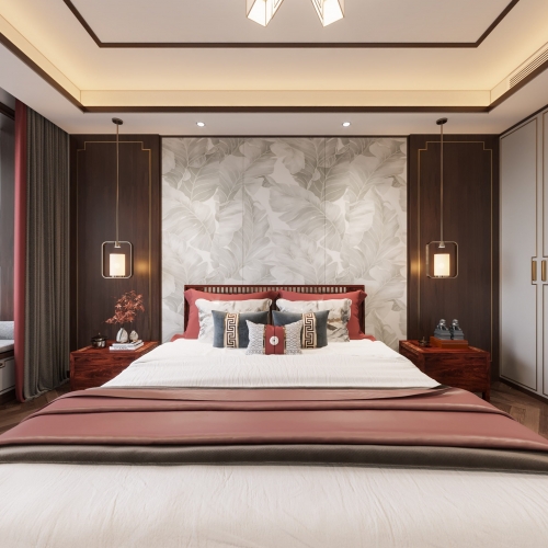 New Chinese Style Bedroom-ID:925012182