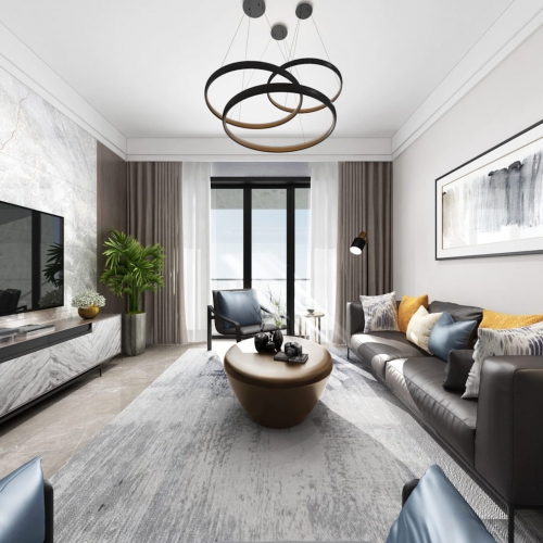 Modern A Living Room-ID:608303394