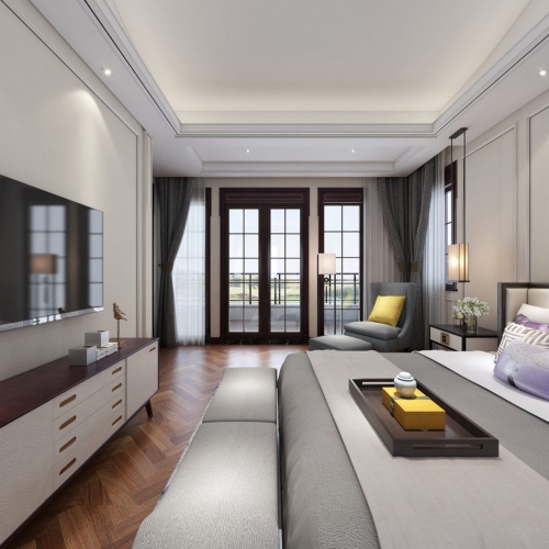 New Chinese Style Bedroom-ID:264005795