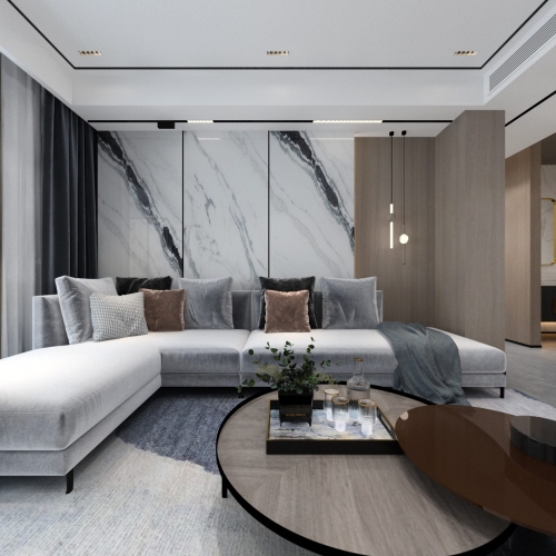 Modern A Living Room-ID:722345879