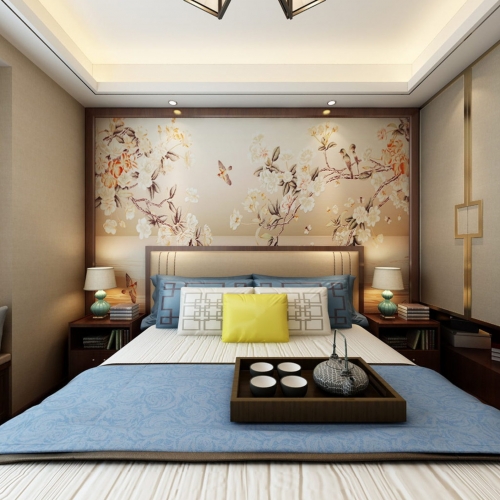 New Chinese Style Bedroom-ID:345446888