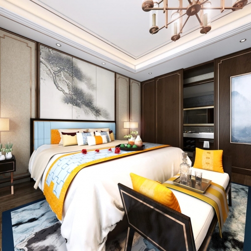 New Chinese Style Bedroom-ID:468605662