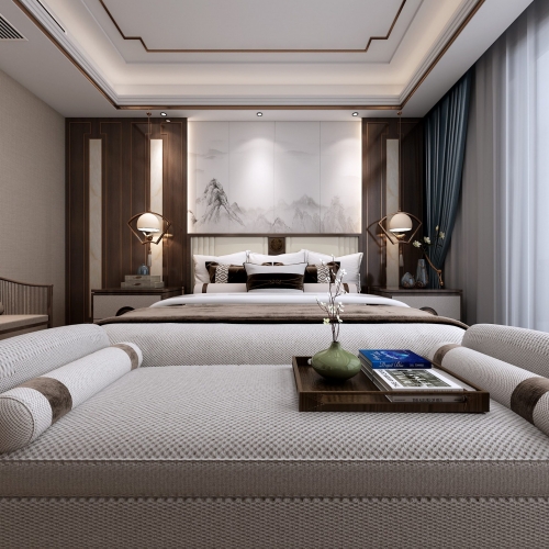 New Chinese Style Bedroom-ID:629244228