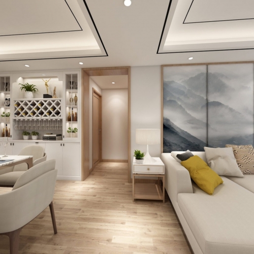 Modern A Living Room-ID:889085345