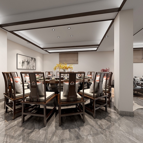 New Chinese Style Dining Room-ID:586329636