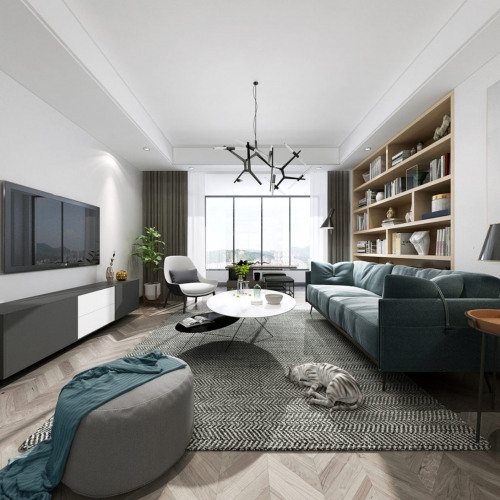 Modern A Living Room-ID:976603434