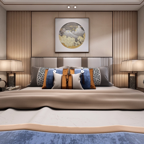 New Chinese Style Bedroom-ID:307319484