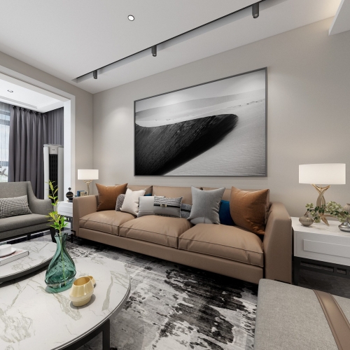 Modern A Living Room-ID:888209841