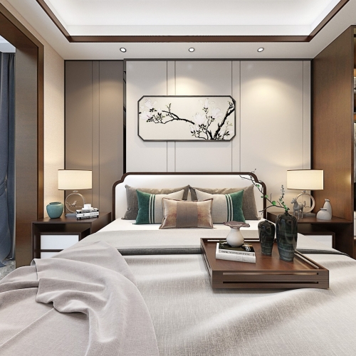 New Chinese Style Bedroom-ID:872261797