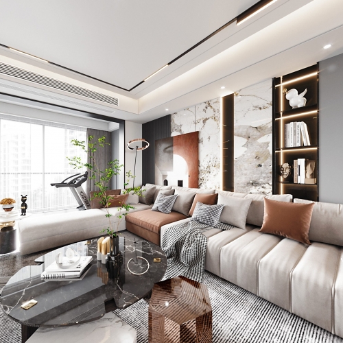 Modern A Living Room-ID:227916965