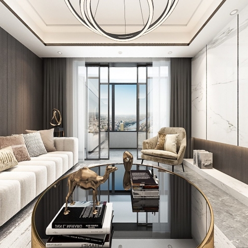 Modern A Living Room-ID:645262965