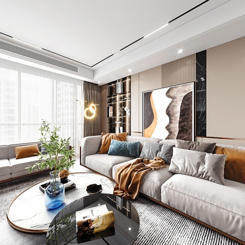 Modern A Living Room-ID:534019561