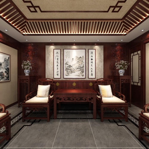 Chinese Style A Living Room-ID:857445965