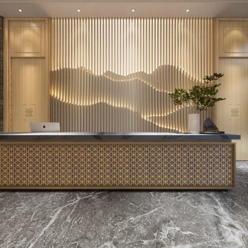 New Chinese Style Office Reception Desk-ID:816407927