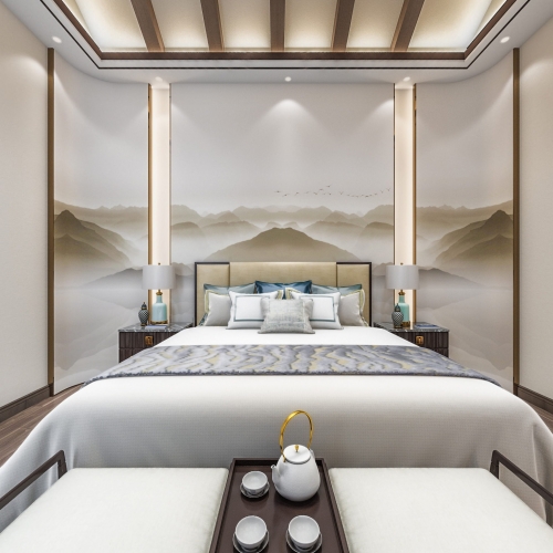 New Chinese Style Bedroom-ID:418521888