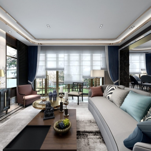 Modern A Living Room-ID:257081994