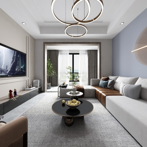 Modern A Living Room-ID:284255032