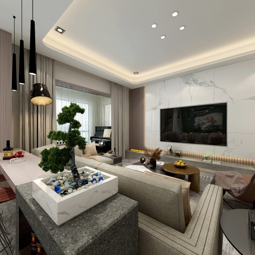 Modern A Living Room-ID:604577066