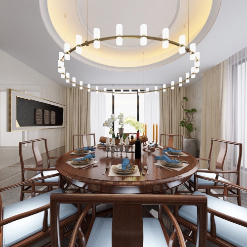 New Chinese Style Dining Room-ID:305921084