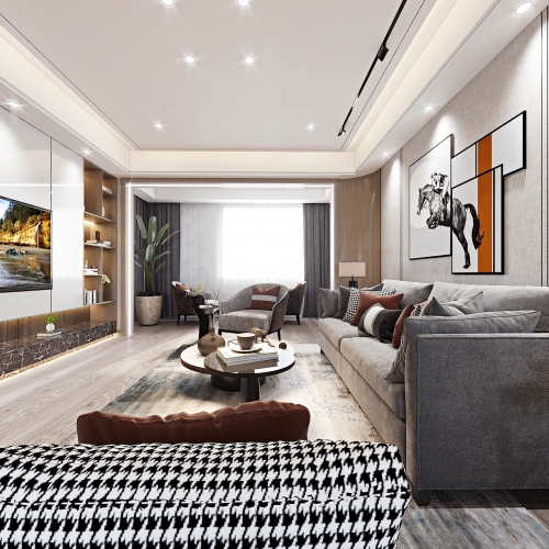 Modern A Living Room-ID:287426952