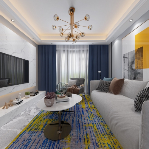 Modern A Living Room-ID:384645941