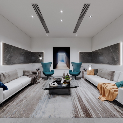 Modern A Living Room-ID:501909975