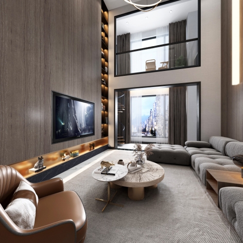 Modern A Living Room-ID:788125041