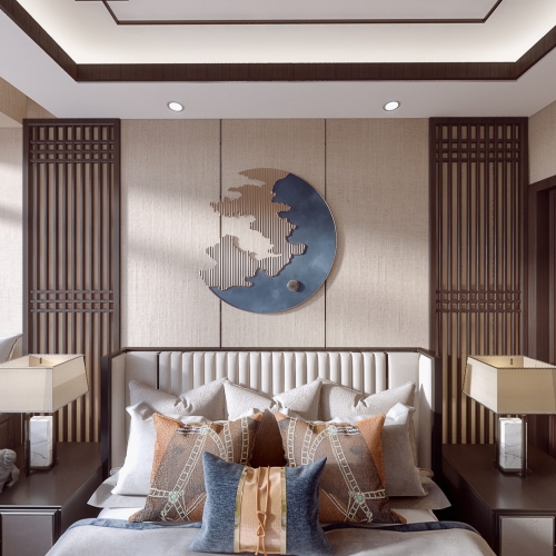 New Chinese Style Bedroom-ID:695068843