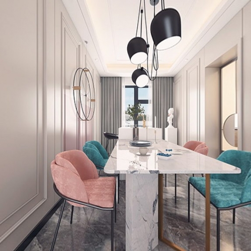 Modern A Living Room-ID:677817111