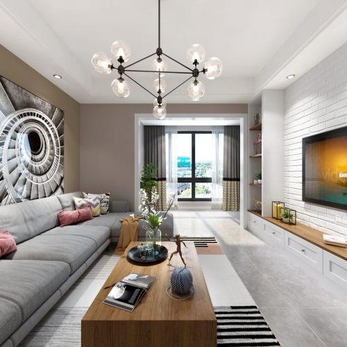 Nordic Style A Living Room-ID:255800963