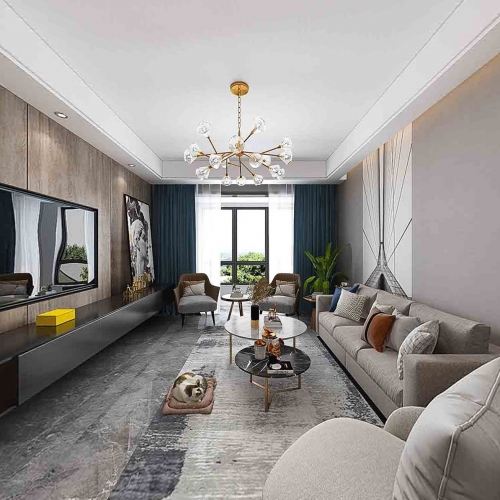 Modern A Living Room-ID:640602115