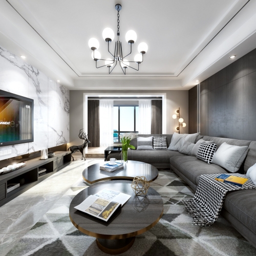 Modern A Living Room-ID:389293919