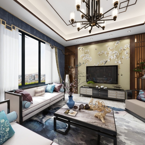 Chinese Style A Living Room-ID:391171081