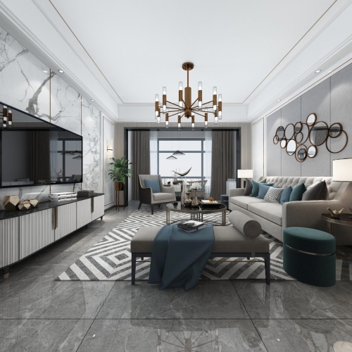 Modern A Living Room-ID:973201999