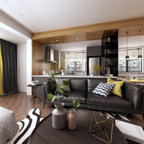 Modern A Living Room-ID:929542061