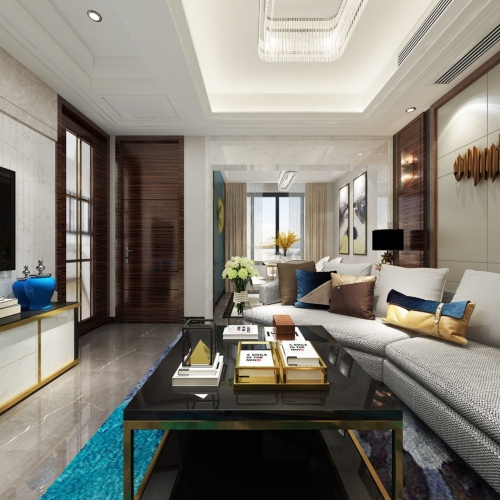 Modern A Living Room-ID:645973921