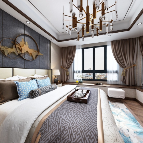 Chinese Style Bedroom-ID:664119711