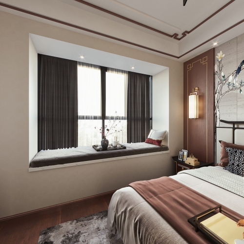 New Chinese Style Bedroom-ID:748037106