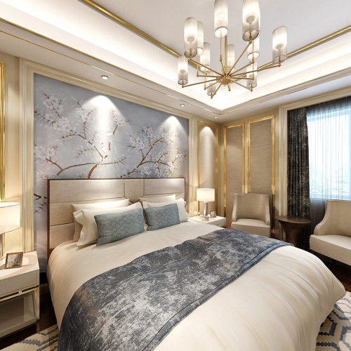 New Chinese Style Bedroom-ID:444900047