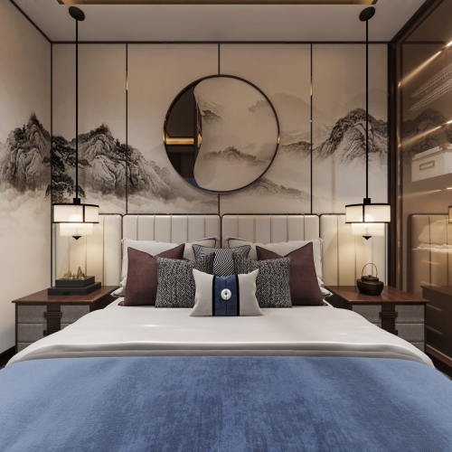 New Chinese Style Bedroom-ID:304902082