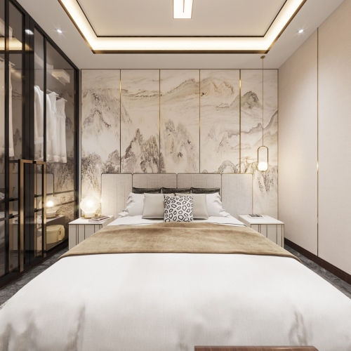 New Chinese Style Bedroom-ID:360198976