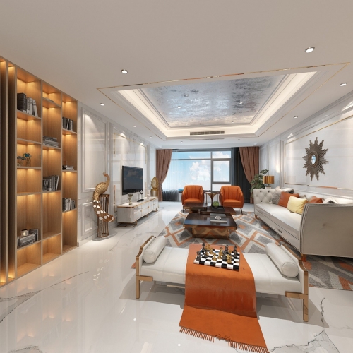 Modern A Living Room-ID:827888011