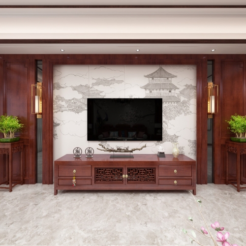 Chinese Style A Living Room-ID:385148058