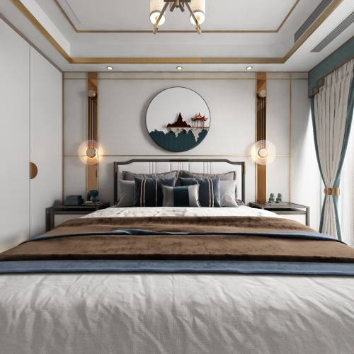 New Chinese Style Bedroom-ID:156486037